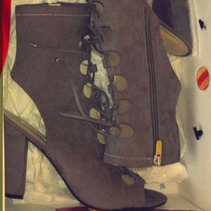 Guess Suede Laced-Up Design Heels/Boot